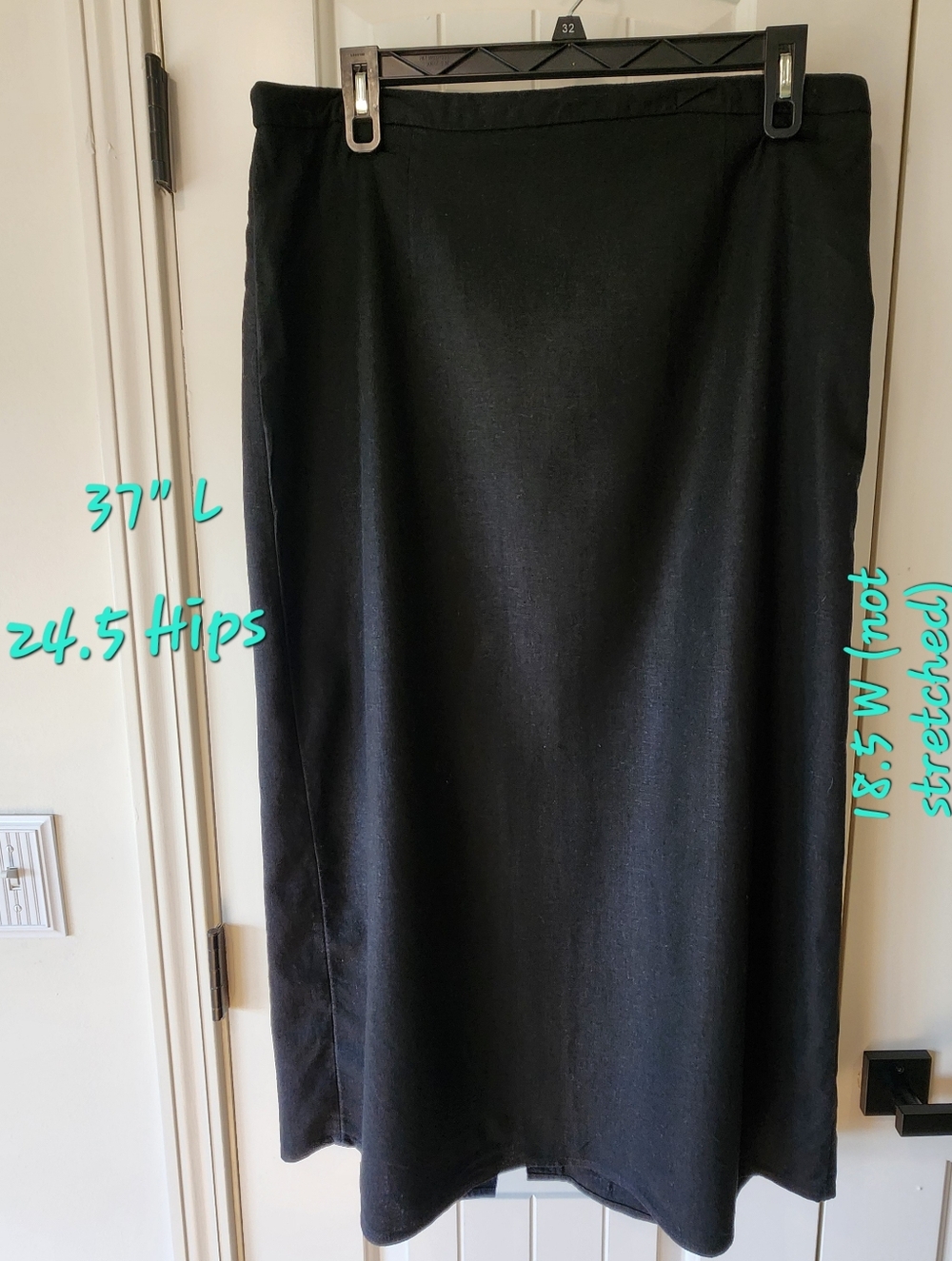 Linen Old Navy Black Midi Pencil Skirt